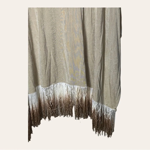 Women’s TRAVELERS BY CHICO’S FRINGE‎ TOP BROWNS IN COLOR SIZE S/MP - Picture 8 of 9